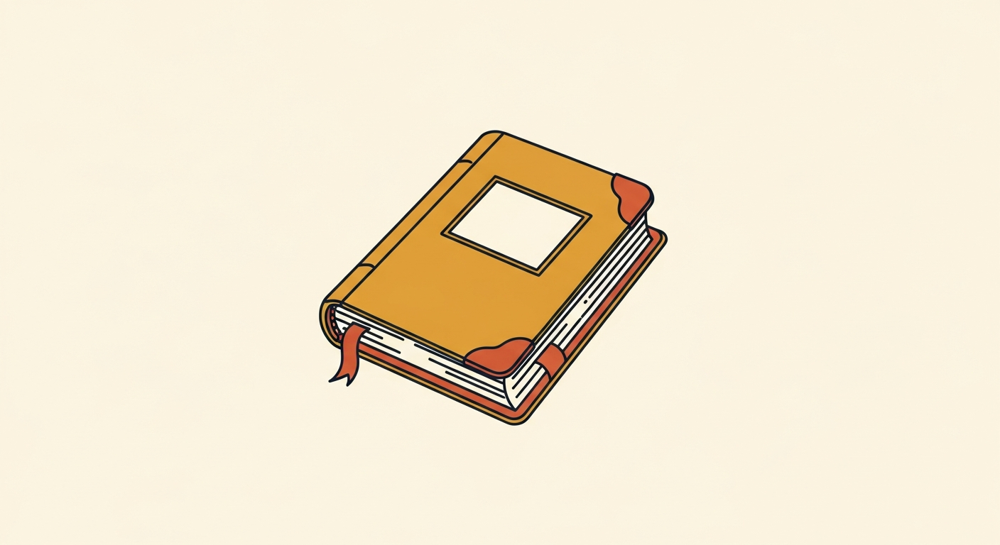 A slightly open, worn, brown leather journal reveals a single handwritten page.